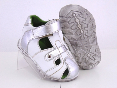 Sandale copii fete Lui.Gi, cod 6S147, seria SIMBA, alb, piele naturala