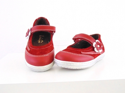 Pantofi copii fete Lui.Gi, cod 6P252, seria FLEUR, caramiziu, piele naturala