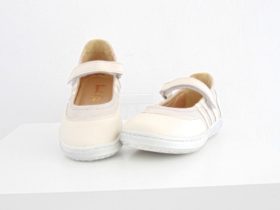 Pantofi copii fete Lui.Gi, cod 6P257, seria KITTY, crem, piele naturala