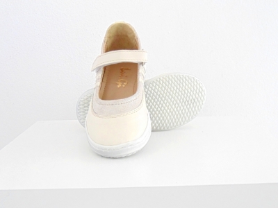 Pantofi copii fete Lui.Gi, cod 6P257, seria KITTY, crem, piele naturala