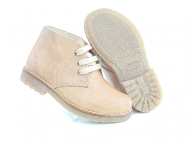 Ghete copii Lui Shoes, cod 3G1504, seria CREP, bej, piele naturala