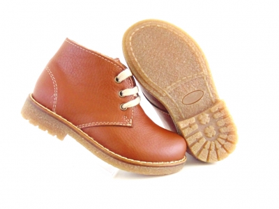 Ghete copii Lui Shoes, cod 3G1516, seria CREP, maro, piele naturala