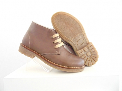 Ghete copii Lui Shoes, cod 3G1535, seria CREP, maro, piele naturala