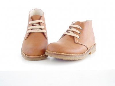 Ghete copii Lui Shoes, cod 3G1548, seria CREP, maro deschis, piele naturala