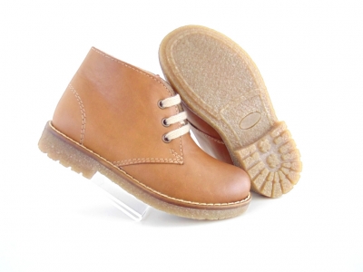 Ghete copii Lui Shoes, cod 3G1548, seria CREP, maro deschis, piele naturala