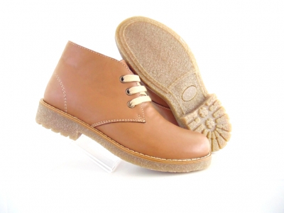 Ghete copii Lui Shoes, cod 3G1552, seria CREP, maro deschis, piele naturala