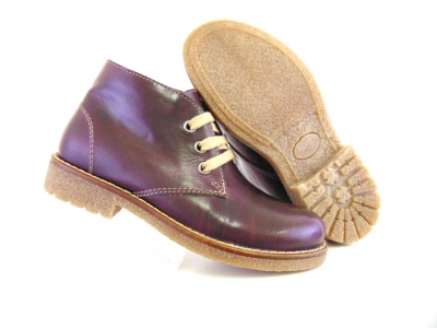 Ghete copii Lui Shoes, cod 3G1559, seria CREP, visiniu, piele naturala