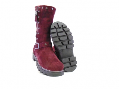 Cizme copii fete Lui Shoes, cod 6C371, seria ROAD, bordo, piele naturala