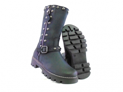 Cizme copii fete Lui Shoes, cod 6C372, seria ROAD, bleumarin, piele naturala