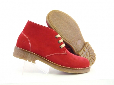 Ghete femei Lui Shoes, cod 2G792, seria CREP, rosu, piele naturala