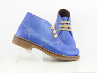 Ghete copii fete Lui Shoes, cod 6G123, seria CREP, albastru, piele naturala