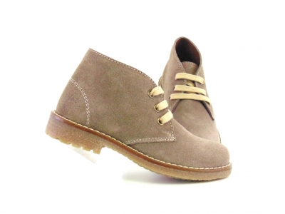 Ghete copii Lui Shoes, cod 3G1593, seria CREP, gri, piele naturala