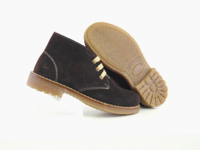Ghete copii Lui Shoes, cod 3G1615, seria CREP, maro inchis, piele naturala