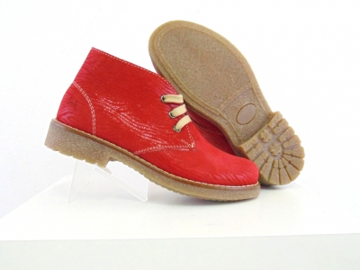 Ghete copii Lui Shoes, cod 3G1621, seria CREP, rosu, piele naturala