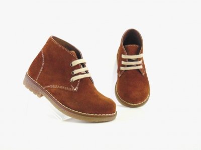 Ghete copii Lui Shoes, cod 3G1633, seria CREP, maro, piele naturala