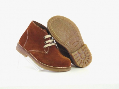 Ghete copii Lui Shoes, cod 3G1633, seria CREP, maro, piele naturala