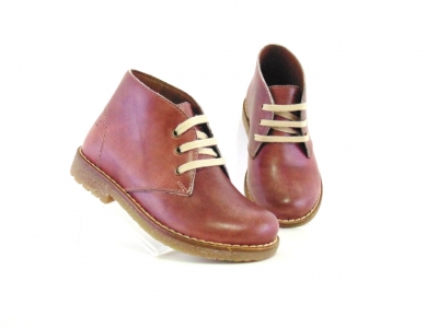 Ghete copii Lui Shoes, cod 3G1637, seria CREP, visiniu, piele naturala