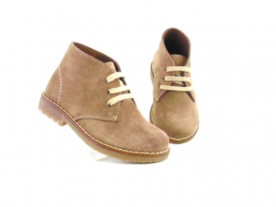 Ghete copii Lui Shoes, cod 3G1638, seria CREP, maro deschis, piele naturala