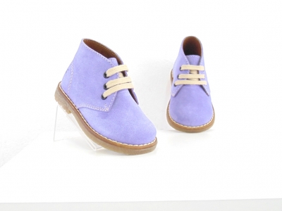 Ghete copii Lui Shoes, cod 3G1693, seria CREP, mov, piele naturala