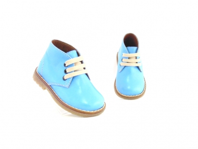 Ghete copii Lui Shoes, cod 3G1694, seria CREP, azur, piele naturala