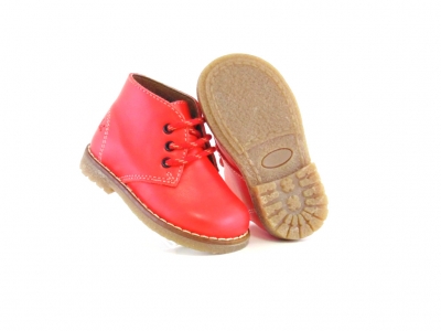 Ghete copii fete Lui Shoes, cod 6G146, seria CREP, rosu, piele naturala