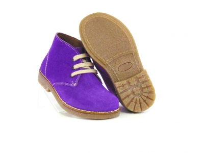 Ghete copii Lui Shoes, cod 3G1727, seria CREP, mov, piele naturala