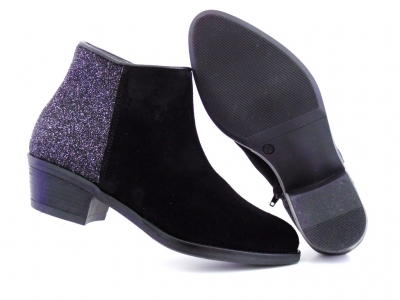 Ghete femei Lui Shoes, cod 2G839, seria SANDRA, negru, piele naturala