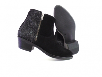 Ghete femei Lui Shoes, cod 2G851, seria SANDRA F, negru, piele naturala