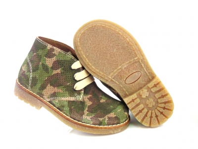 Ghete copii Lui Shoes, cod 3G1747, seria CREP, army, piele naturala