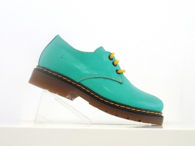 Pantofi femei Lui Shoes, cod 2P420, seria BULL BOYS, verde sea, piele naturala