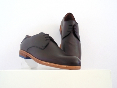 Pantofi barbati Lui Shoes, cod 1P533, seria CLASS, maro inchis, piele naturala