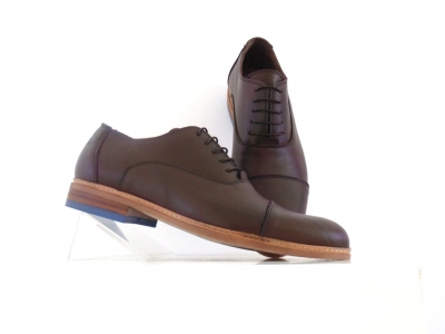 Pantofi barbati Lui Shoes, cod 1P540, seria ROSSO STAMPO, maro inchis, piele naturala