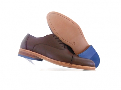 Pantofi barbati Lui Shoes, cod 1P540, seria ROSSO STAMPO, maro inchis, piele naturala