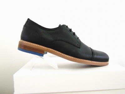 Pantofi barbati Lui Shoes, cod 1P544, seria CAVA, negru, piele naturala