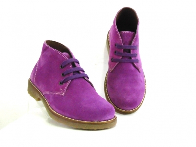 Ghete copii fete Lui Shoes, cod 6G170, seria CREP, mov, piele naturala