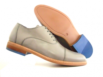 Pantofi barbati Lui Shoes, cod 1P549, seria ROSSO STAMPO, gri deschis, piele naturala