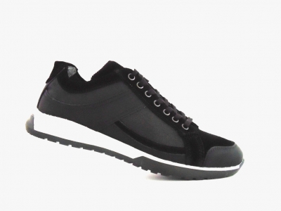 Pantofi sport barbati Lui Shoes, cod 1A652, seria BORGO, negru, piele naturala