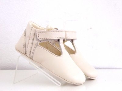 Pantofi bebe Lui Shoes, cod 8P7, seria FIRST STEPS, alb, piele naturala