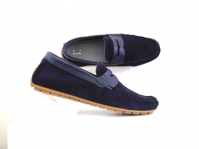Mocasini barbati Lui Shoes, cod 1M401, seria SUMMER_P, bleumarin, piele naturala