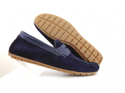 Mocasini barbati Lui Shoes, cod 1M401, seria SUMMER_P, bleumarin, piele naturala