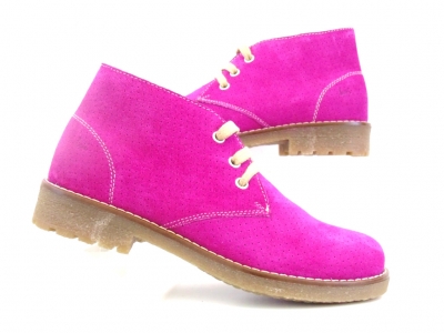 Ghete copii fete Lui Shoes, cod 6G171, seria CREP, purpuriu, piele naturala