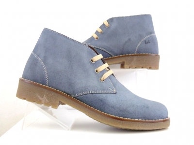 Ghete femei Lui Shoes, cod 2G881, seria CREP, albastru, piele naturala