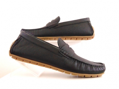 Mocasini barbati Lui Shoes, cod 1M404, seria SUMMER_P, negru, piele naturala