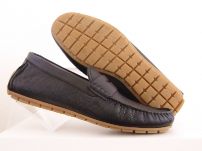 Mocasini barbati Lui Shoes, cod 1M404, seria SUMMER_P, negru, piele naturala