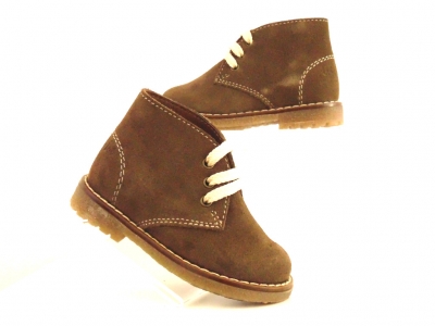Ghete copii Lui Shoes, cod 3G1772, seria CREP, maro, piele naturala
