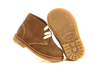 Ghete copii Lui Shoes, cod 3G1772, seria CREP, maro, piele naturala
