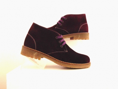 Ghete femei Lui Shoes, cod 2G886, seria CREP, bordo, piele naturala