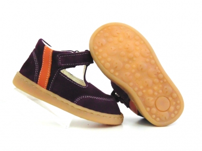 Pantofi bebe Lui Shoes, cod 8P10, seria FIRST STEPS, mov, piele naturala