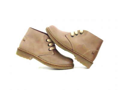 Ghete copii Lui Shoes, cod 3G1792, seria CREP, bej, piele naturala