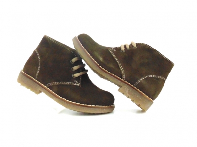 Ghete copii Lui Shoes, cod 3G1804, seria CREP, maro, piele naturala